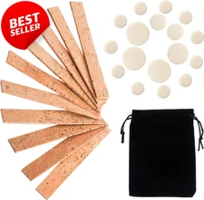 27PCS Clarinet Cork Replacement Kit with 17 Pads Bb Woodwind Repair Parts - US