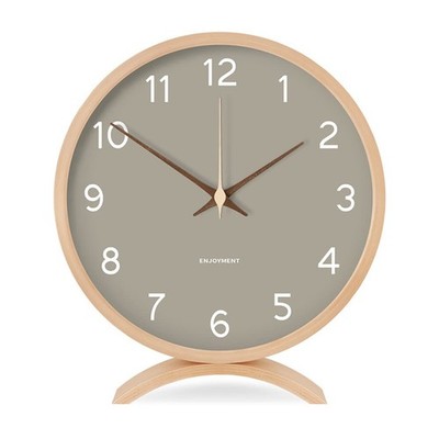 Table Clock Silent Nonticking 8in Wooden Timepiece Desk Clock For Living Room Of