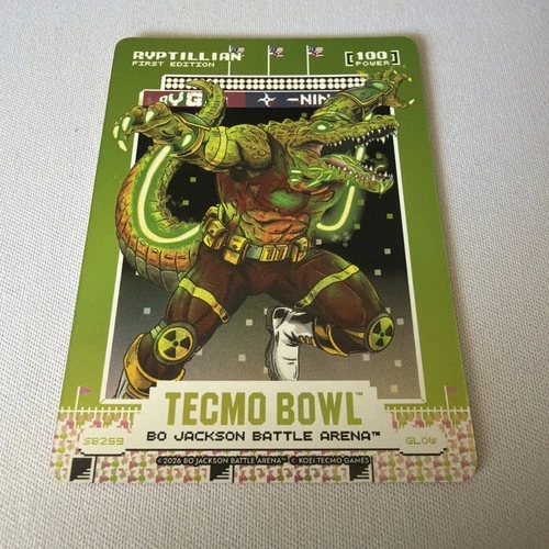2026 Bo Jackson Battle Arena Tecmo Bowl -“Reptilian” Mark Rypien Scoreboard Glow