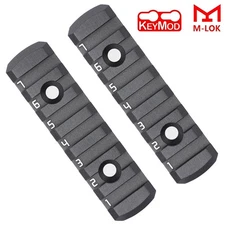 Low Profile Ultrathin Aluminum 7 Slots Single Picatinny Rail Section for M-lok