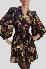 Alice + Olivia Antonette Long Sleeve Button-Up Minidress Sz 6 NWT