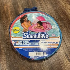 Swimways Premium Baby Springfloat With Sun Canopy 9-24 months Pack & Go NEW