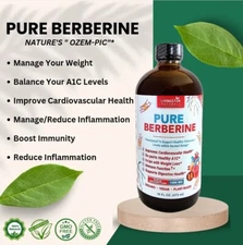 PURE BERBERINE Formulated By Livingston Natural Herbal Labs, Plant-Based, 16 oz.