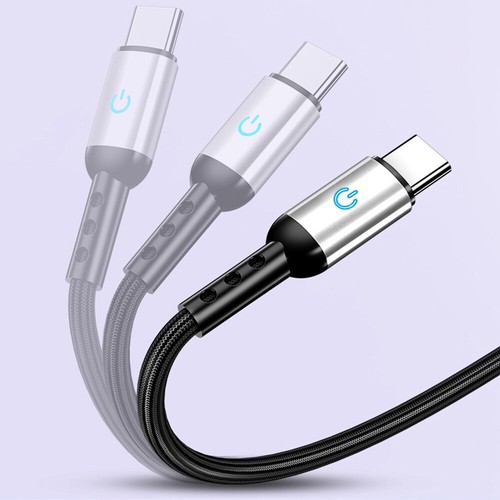 Charging Lead Cable Adapter Data Sync Charger 1.2m Fast Charging Nylon Type C ┊ - Picture 9 of 16