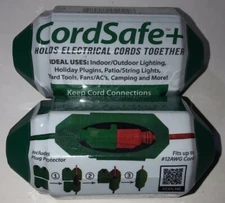 TWO Cordsafe+ Electrical Cord Protector Holds Extension Cord Together