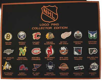 NHL COLLECTOR EDITION ピンズセット NHL Hockey Collector's Edition 21 Team Logo Pin Set VG+ Condition
