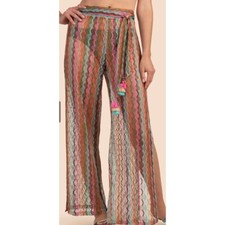 TRINA TURK Iseree Crochet Swim Cover Up Pants Women's Size Medium