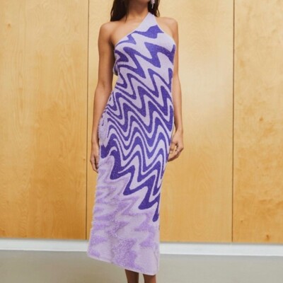 NWT House of Sunny Wannabe Hockney lilac dress size Large | eBay