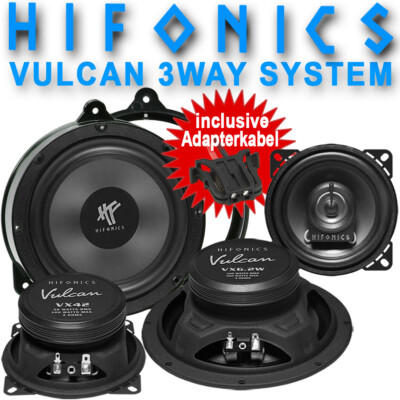 Hifonics Vulcan 3 Wege Kompo Lautsprecher für Mercedes CLK W208 Compo Speaker