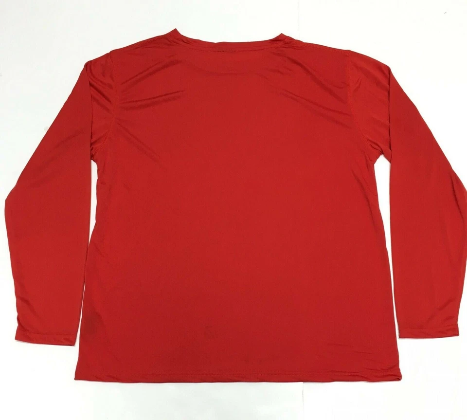 Reebok Speedwick Solid Performance Long Sleeve Red Shirt Mens Size 4XL NEW - Image 3 of 4