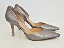 Badgley Mischka D'Orsay High Heel Pumps, US Size 9. Silver, Very Lightly Used
