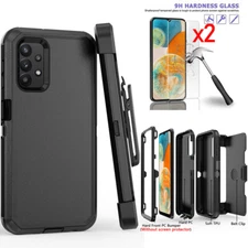 For Samsung Galaxy A23 5G Case Phone +Belt Clip Fits Otterbox+Tempered Glass