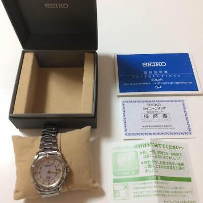 Seiko V147-0AE0 Date Titanium White Silver Solar Mens Watch Seiko V147-0AE0 Date Titanium White Silver Solar Mens Watch