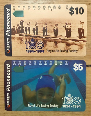 $10 + $5 Telecom Phonecard 100 Years Royal Life Saving Society   BB2