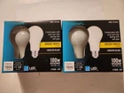 Lot of 2 Pkg.  EcoSmart 100-Watt Frosted Bright White A19 LEDs w/Standard Base