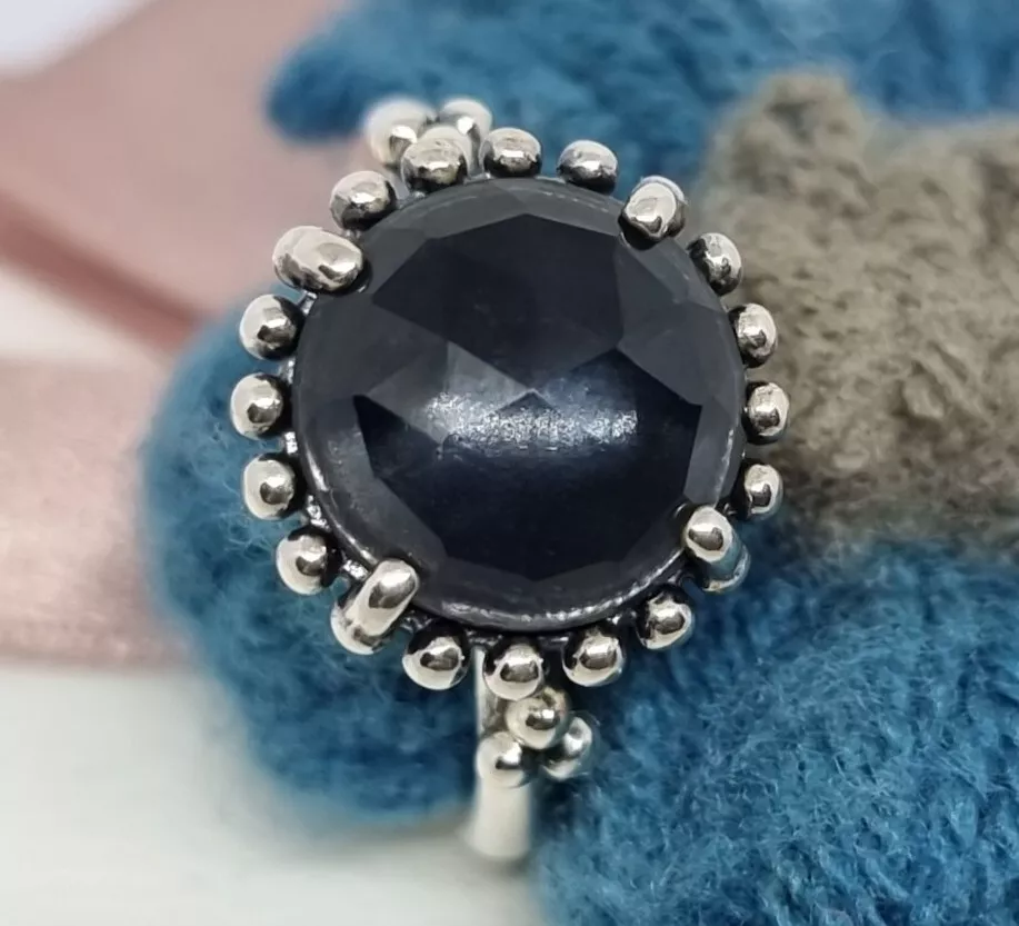 Genuine Pandora Shining Midnight Star Ring Blue Crystal size 52 S925 ALE