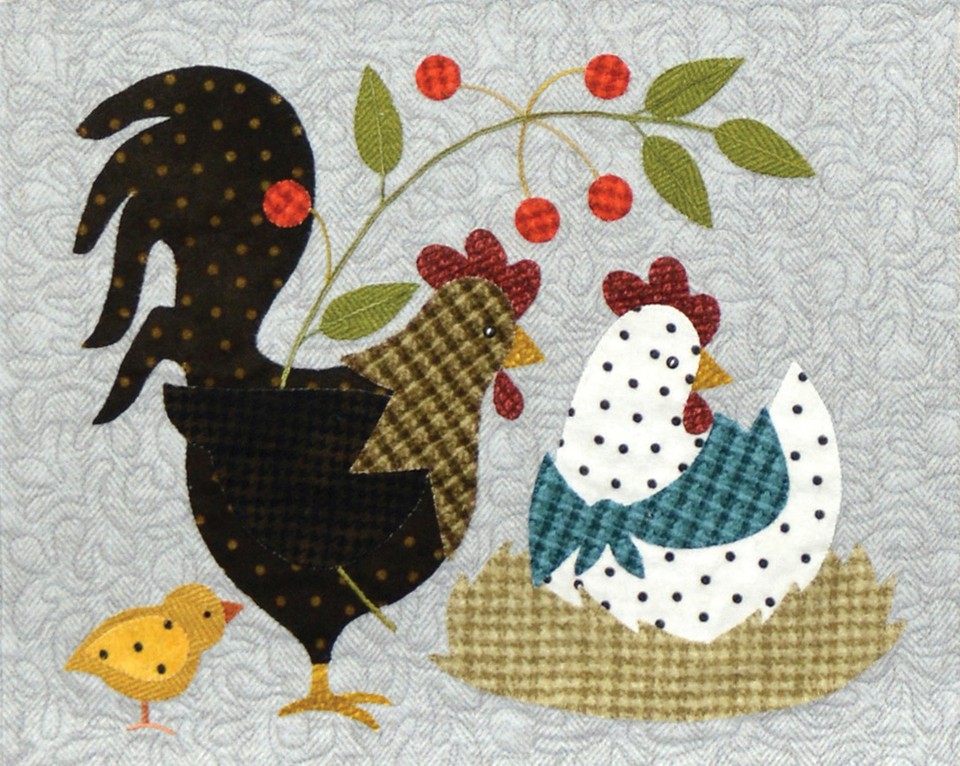 Here a Chick, There a Chick Woolies Applique Complete Quilt Pattern ...