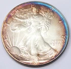 1991 American Eagle 1 oz Fine Silver Dollar - Toning Toned Bullion Ounce - H137