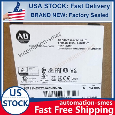 ALLEN BRADLEY 20F11ND022JA0NNNNN PowerFlex Air Cooled 753 AC Drive FREE SHIP