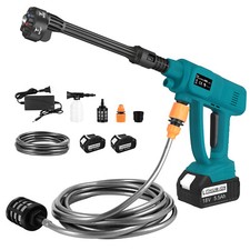 Cordless Portable Car High Pressure Washer Jet Water Wash Cleaner Gun 2 Battery