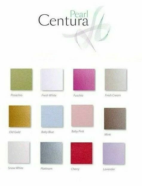 Centura Pearl Double Sided 12 colours Size A3, A4, A5, A6. (Cheapest Per Sheet)
