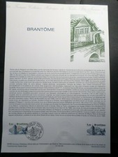 BRANTOME, DOCUMENT OFFICIEL FRANCE 1983 1° jour FDC, timbre 2253, VF