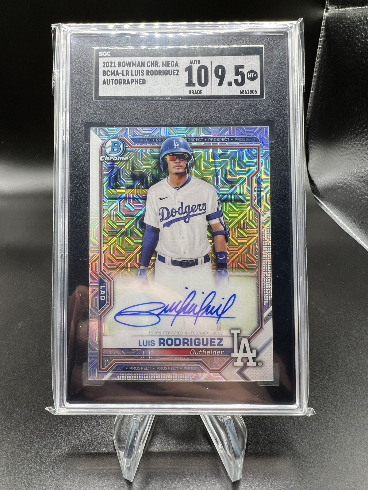 2021 Bowman Chrome Baseball Luis Rodriguez Mega Box Mojo SGC 9.5 Auto 10!