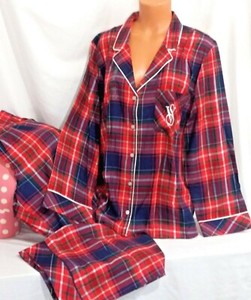 nwt flannel dreamer victorias pajamas pajama plaid secret