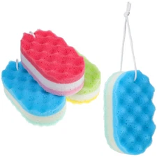 4 Pcs Shower Sponge Set Bath Loofah Gentle Body Scrubber for Efficient Cleaning