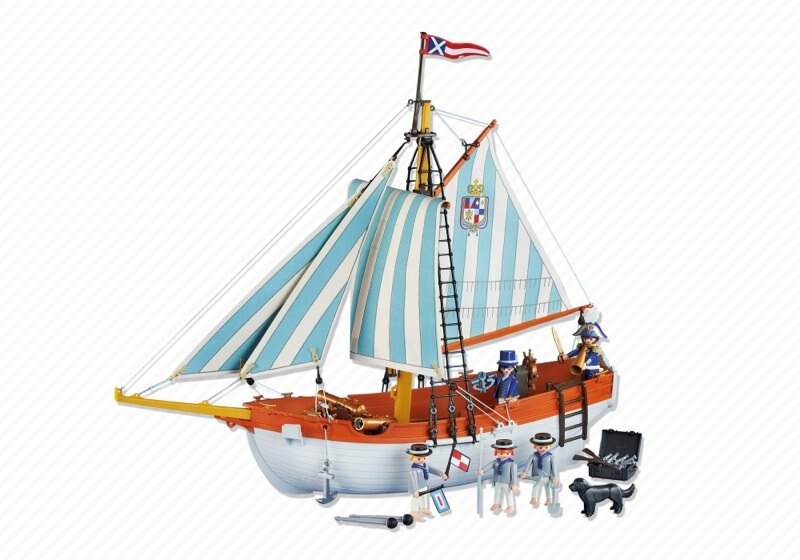 Pièce Playmobil Rare : Malle De La Goélette Du Roi - Référence 3740, Vintage En Bon état