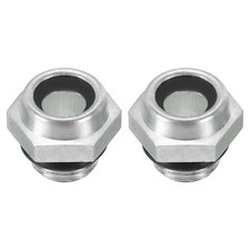 Air Compressor Oil Sight Glass, 2 Pack M12*1.25 Aluminum Oil Liquid Level Gauge