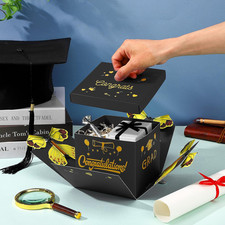 Flying Butterfly Explosion Gift Box, Birthdays Surprise Black Exploding Gift ...