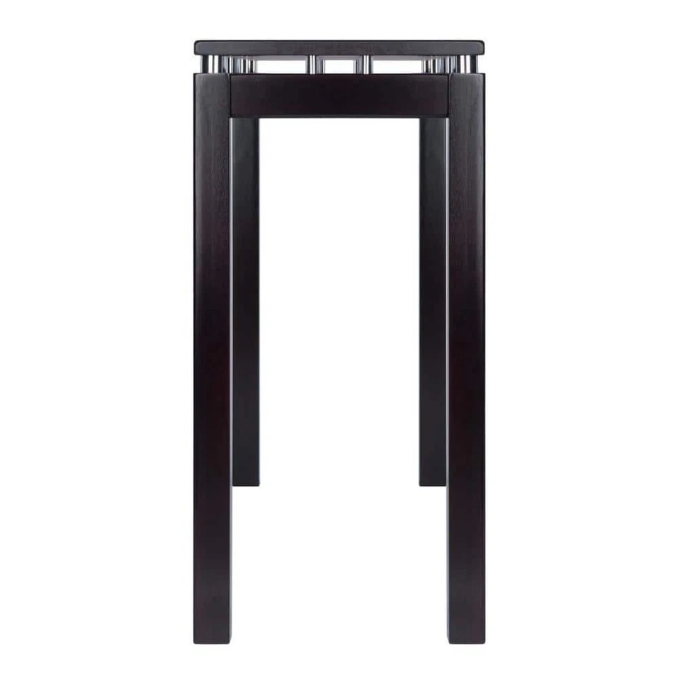 Linea 40 in. Mesa consola espresso rectangular de madera Foto 3 de 4