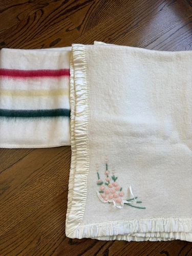 Lot of 2 NEW Vintage Snuggle Infant Blankets