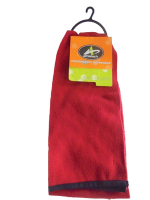 New Athletech Performance Outerwear Boy's Red With Black Trim Scarf 15'' Long