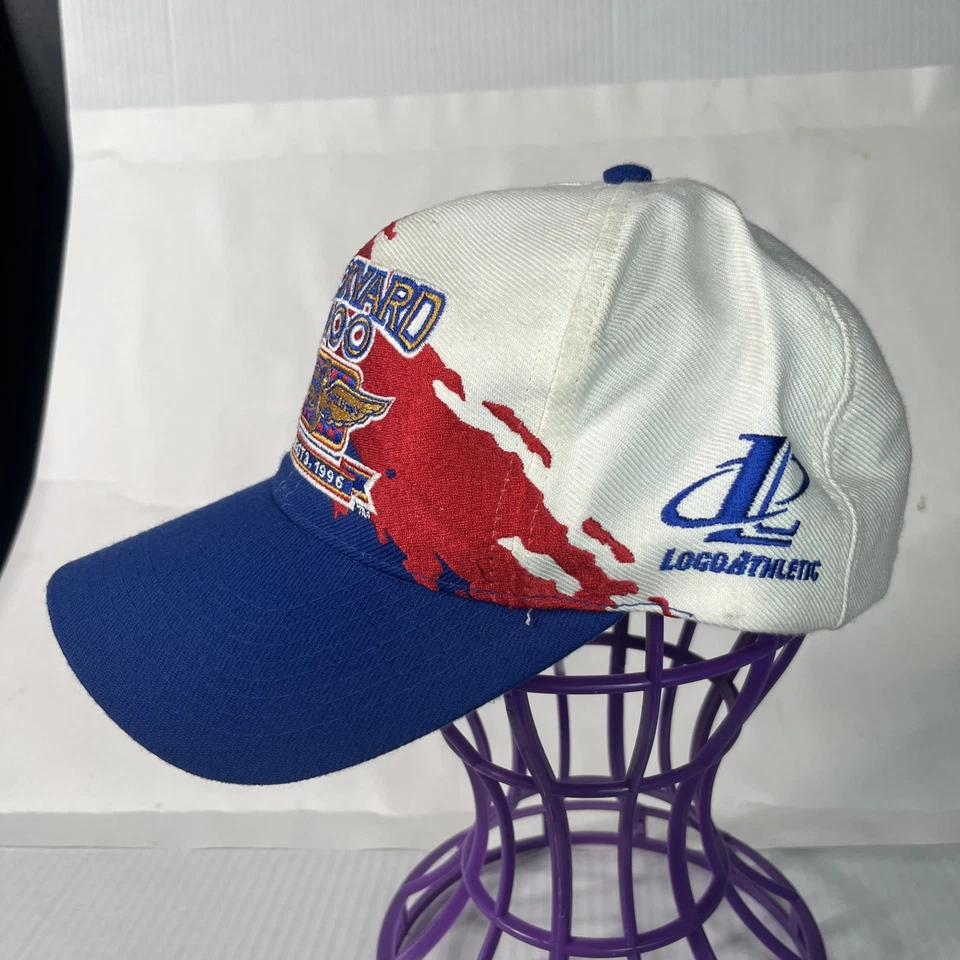 Gorra de béisbol retro vintage de 1990 NASCAR Brickyard 400 pintura salpicadura Snapback Foto 3 de 4