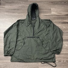 Vintage Gap Windbreaker Hooded Anorak 1/2 Zip Medium Green Pullover Gorp Outdoor