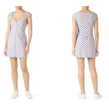 Saylor Dress Women Large Purple Plaid Gingham Hadleigh Mini MSRP$225 Preppy Boho