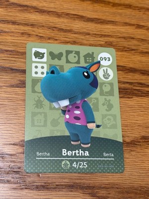 Authentic Bertha 093 animal crossing amiibo cards