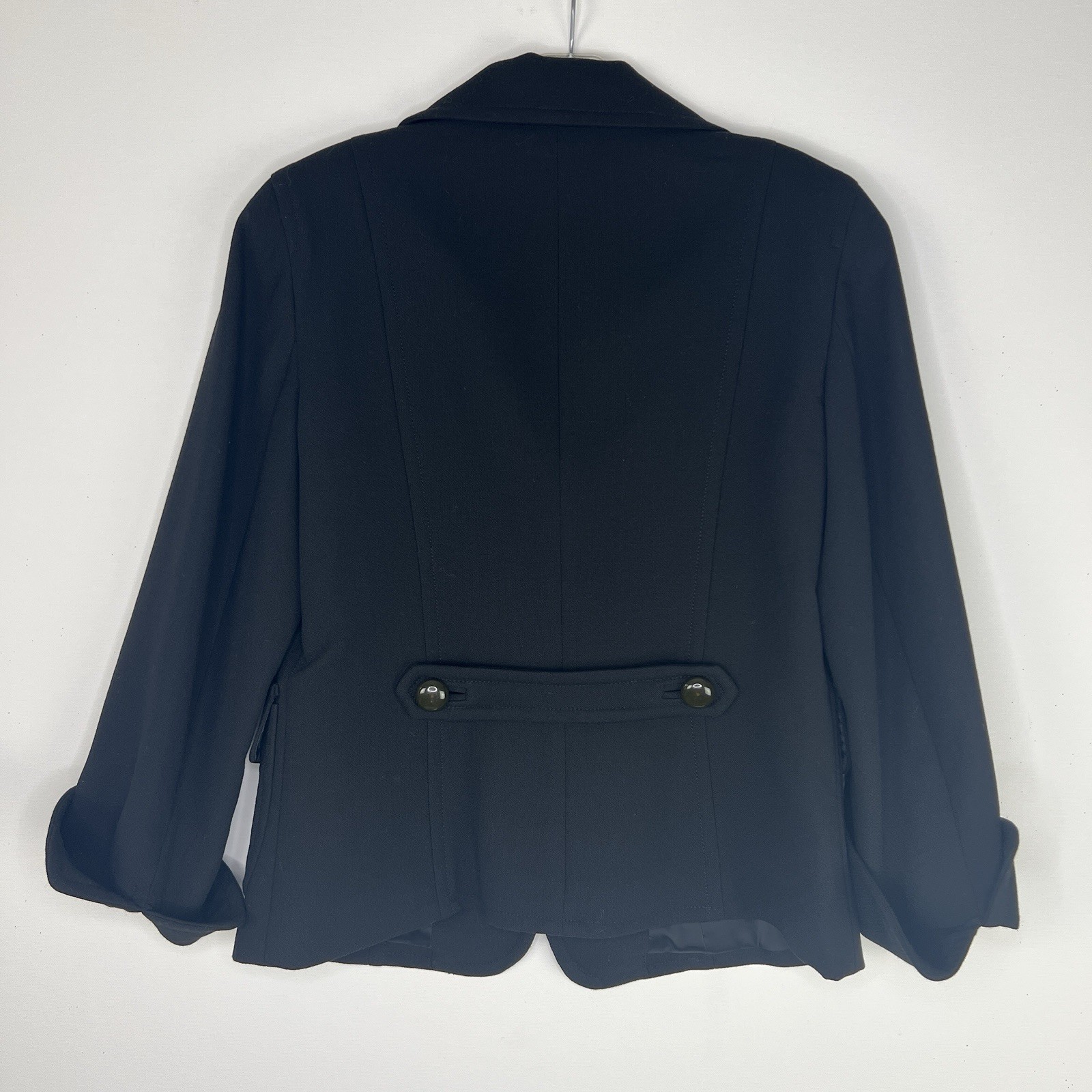 TALBOTS Classic Black Wool Boxy Structured Minima… - image 2