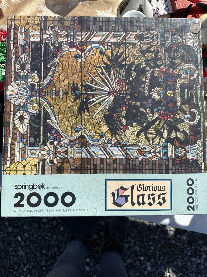Vintage Springbok Puzzle 2000pc Glorious Glass Sealed by Hallmark Rare Large - Image 2 of 3