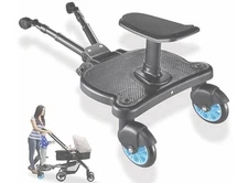 Universal Stroller Board with Replaceable Seat, 2 in 1 Sit and Stand Stroller Bo
