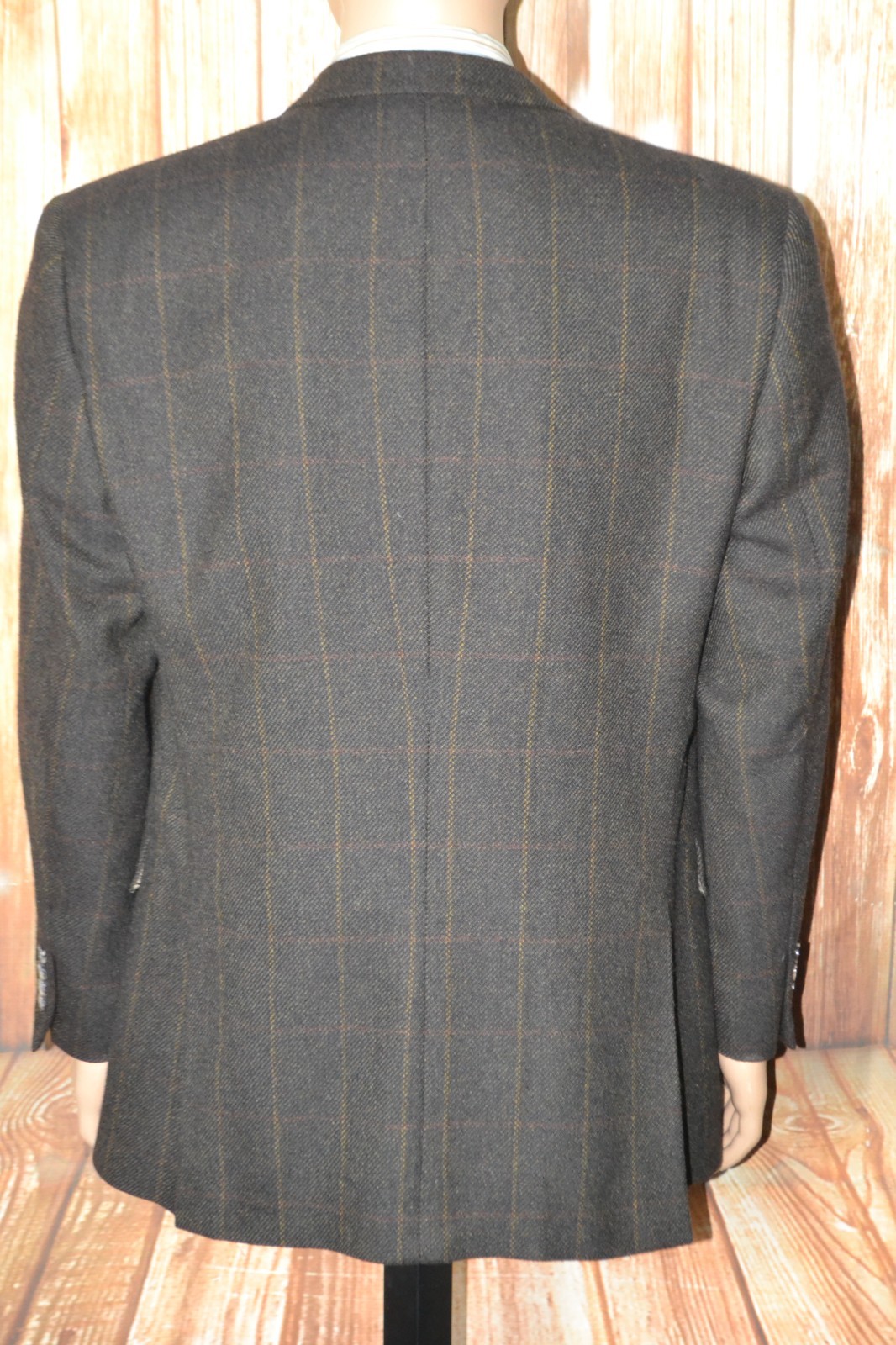 Burberry London Men Wool Checked 2 Front Button Sports Coat Sz 42R thumbnail 6