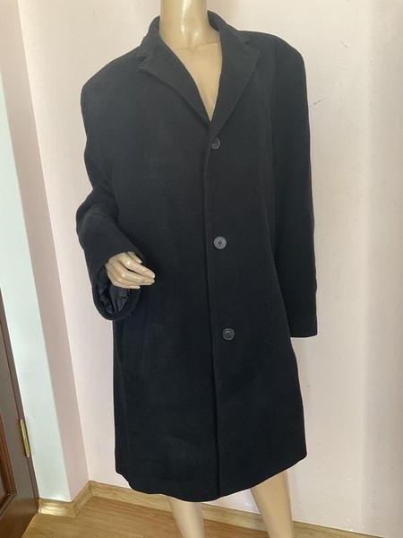 Men Daniel Hechter Coat Black Wool 42 / XL / 50 #398F