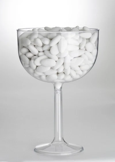 Ciotola COPPA TRASPARENTE Calice Vino in plastica Alta - Alzata per caramelle ec - Immagine 2 di 3