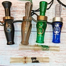6 Duck Calls Lot of Rich-In-Tone Haydels MG 84 & DR 85 Quaker Boy Buck Gardner