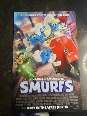 THE SMURFS Promo Sided 11  X 17  Movie Poster 2025 Plus Tattoos Bundle