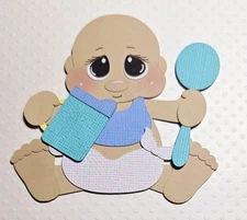 First Food Baby Boy. Scrapbook, Card making Paper Piecing