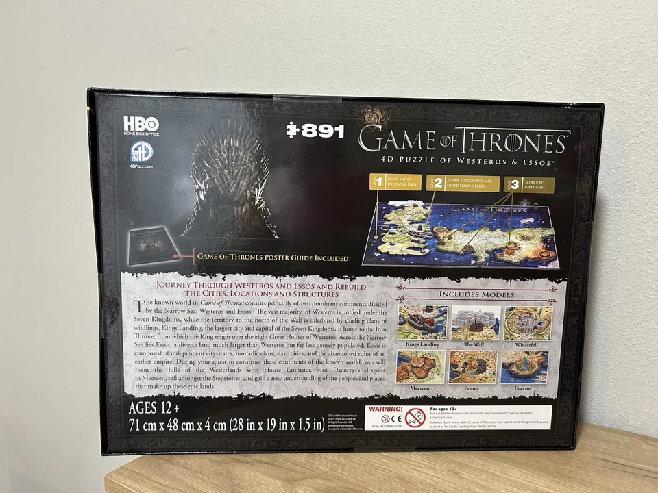 NUEVO Juego de Tronos 4D Puzzle de Poniente y Essos 4D Paisaje Urbano 891 Piezas GoT Foto 2 de 2