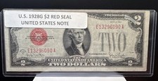 U.S. $2 Red Seal United States Note 1928G - Circulated Banknote